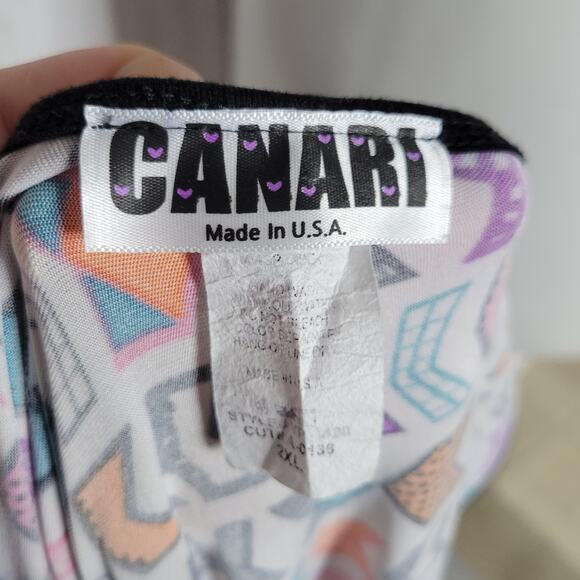 VTG y2k Arrow Print Handkerchief Dress, sz 2X - Picture 4 of 4